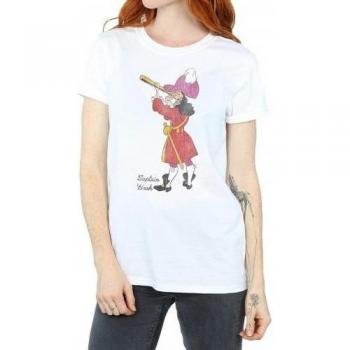 Classic Captain Hook Cotton T-Shirt – White, XL