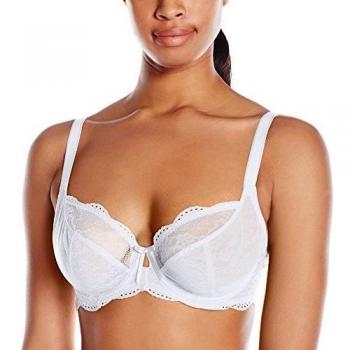 28FF White Underwire Plunge Bra by Freya Fancies