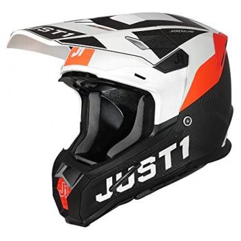 Just1 Casco de Motocross J22 Adrenaline Naranja-Blanco