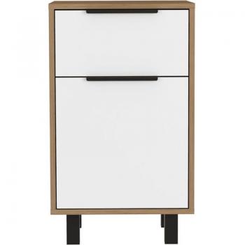 COMODINO KAIA Z DIMENSIONI 70X41X36,3 CM MIELE/BIANCO