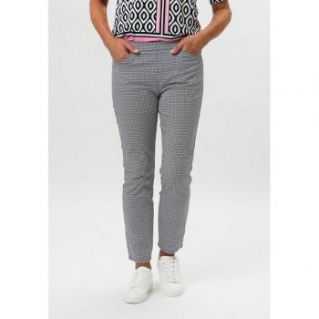 FRANK WALDER Trendige Hose mit lebhaftem Alloverdesign