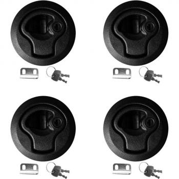 Loquet tournant pour trappe de pont – 2 pouces (50 mm) avec clés ¼”, set 4 pièces