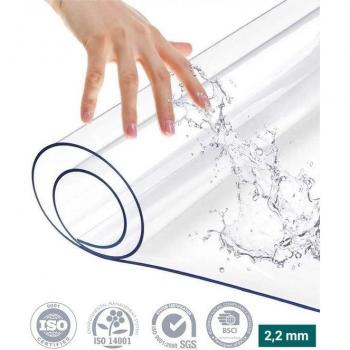 HOMEWELL Klarsicht Tischdecke 100x200cm - Transparent - Rutschfest und hitzebeständig - 2,2 mm