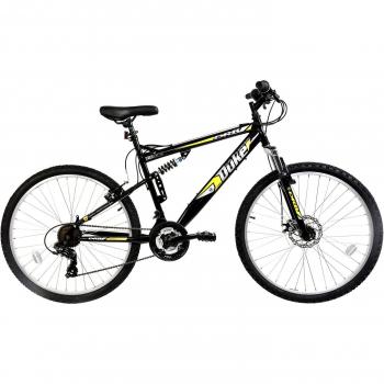 Dallingridge Duke 26 Full Suspension Bicycle for Adults - Black and Yellow