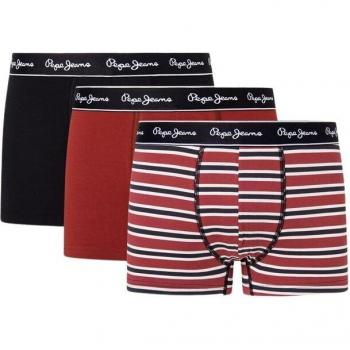 Pepe Jeans Boxer Retro 3 Pezzi Bordeaux