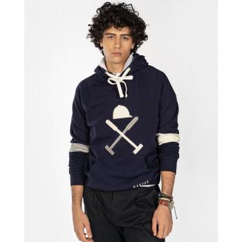 Sudadera con Capucha y Estampado Logo Verde Militar para Hombre Harper & Neyer
