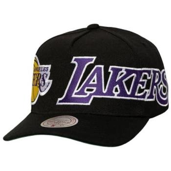 Men's Los Angeles Lakers Black Mitchell & Ness Pinch Adjustable Pro Hat