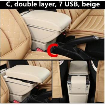 Luxury USB Car Armrest Box with Cup Holder for Chery A1 A3 2007
