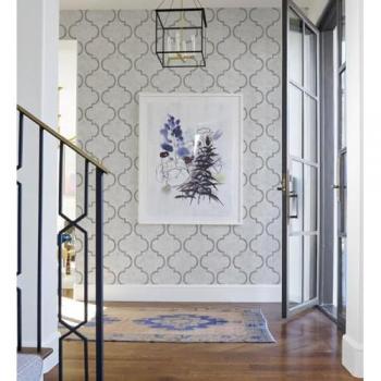 Papel pintado vinílico lavable geométrico en relieve estilo finlandés color blanco roto - helsinki ornaments 676314 de gaulan - rollo de 10 m x 1,06 m