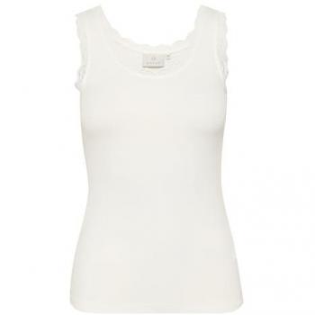 Camiseta Blanca KAFÉ OMI – Top de Tirantes Femenino