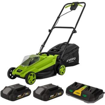Cortacésped sin cable Vito 20V con 2 baterías de 2.0Ah