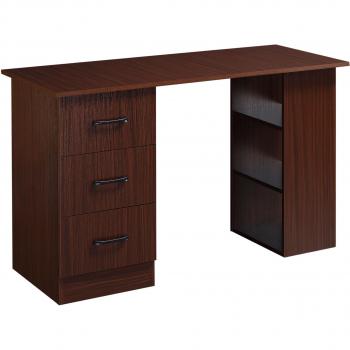 Desk Rolling HOMECOM – Scrivania Pieghevole Bianco, 105x51x75,5 cm, 3 Cassetti