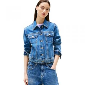 Veste denim Tommy Jeans - Teinte délavée - Bleu XS pour Femme