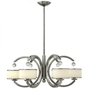 Pendente Multi Braccio 6x E14 Nichel Spazzolato Chiaro