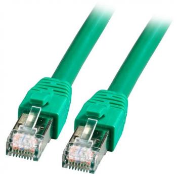 S/FTP (PiMF) Patchkabel LSOH 10m cat.8, grün, Cu, 40GBit/s, 2000Mhz