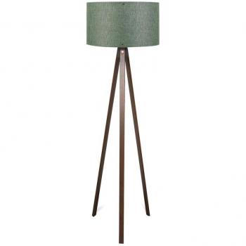 Lampadaire Foncé avec Abat-jour Vert