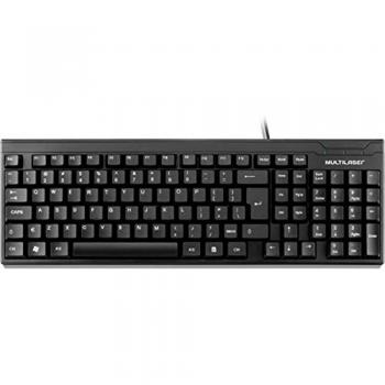 Teclado Básico Slim Laser Preto USB TC193 Multilaser