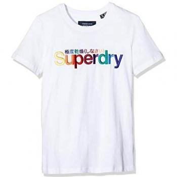 Superdry Classic Rainbow EMB Entry Tee T-Shirt - Blanc - Taille XL Homme
