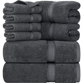 Utopia Towels Ensemble de Serviettes de Bain 8 pièces; 2 Serviettes de Bain, 2 essuie-Mains et 4 débarbouillettes - Coton - Qualité d'hôtel, Super Doux et très Absorbant (Rouge)