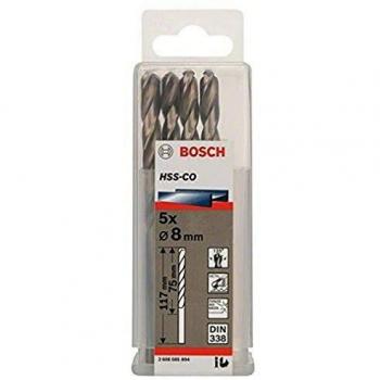 Bosch HSS-Co Cobalt Drill Bit 8mm Pack of 5