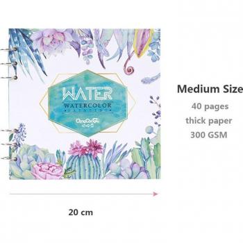 Artistic Spiral Notebook - 40 Blank Pages for Watercolor
