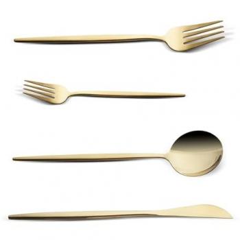 Karaca Besteck-Set Bella Gold für 6 Personen, 24 Teilig