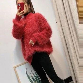 Suéter Medio Cuello de Torta Vangull Women’s Furry Poullover
