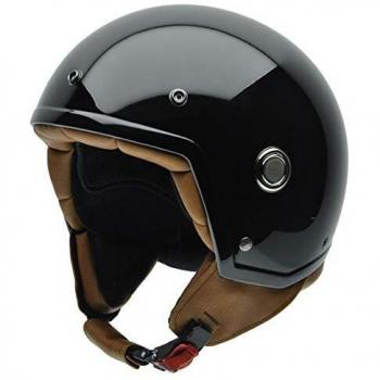 Casco NZI Jet TONUP BLACK brillo talla XS