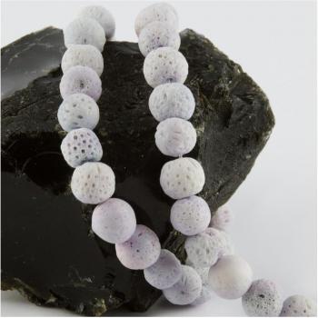8 Mm Lilac Matte Lava Stone - Standard Size