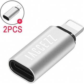 ACCEZZ USB-C to Lightning Adapter for Apple iPhone 12, 11, X, XS, XR, 8, 7 Plus, Mini