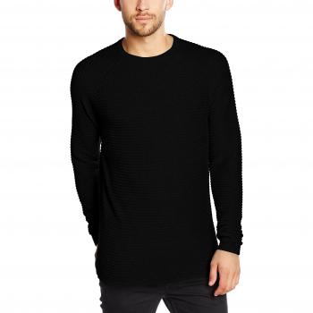 Jack & Jones JCowind Knit Crew Neck NOOS, suéter Hombre, Negro