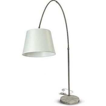V-tac - Lámpara de pie LED curvada E27 (60 W máx.) blanca, altura 196 cm