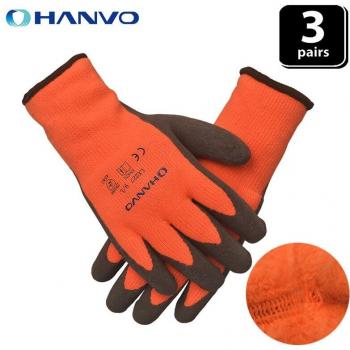 3 Pair Velvet Lined Working Gloves
