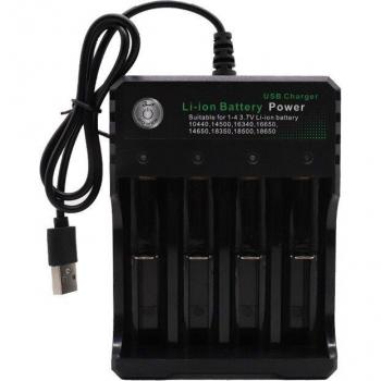 Cargador Multi‑Batería 3,7 V (18650/16340/14500)