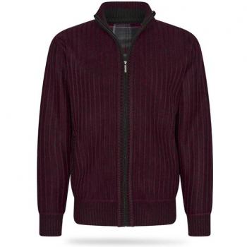 Cappuccino Bounded Pullover Jacke Burgunderrot L