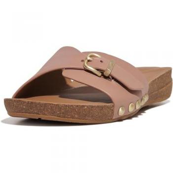 Fitflop Chanclas Iqushion: Piezas de Cuero con Hebilla Ajustable