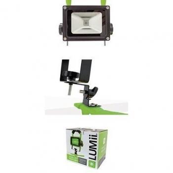 LUMii Green Work Light 10W with Heavy Duty Clip