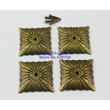 Tapetes para asientos, acabado en bronce antiguo, 100 unidades, 21x21 mm