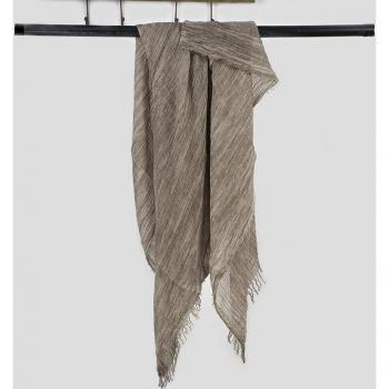 Écharpe chaude et douce pour hommes, 190x85cm, en coton froissé, couleur grise
