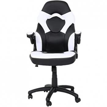 Chaise de bureau MENDLER HWC-K13 similicuir noir-blanc