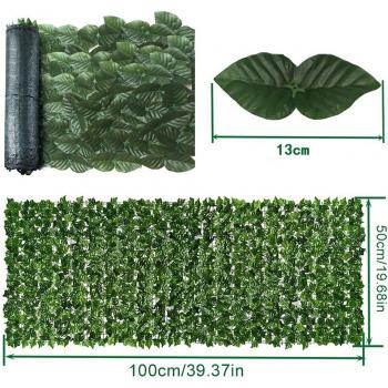 Faux Plant Leaves Garden Fence