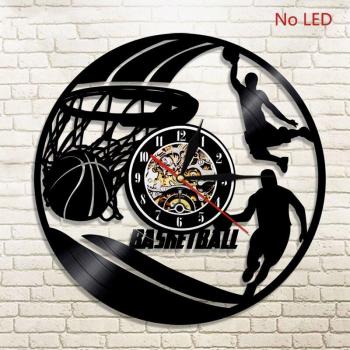 Horloge murale LED décorative thème basket-ball
