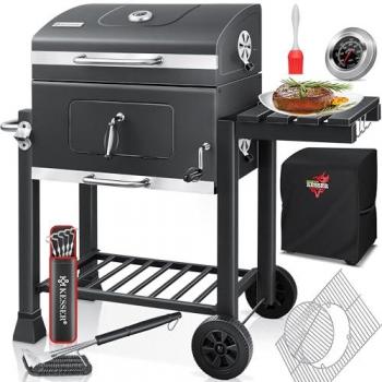 Kesser BBQ Master XL – Carro de Barbacoa con Ruedas y Mango Inoxidable