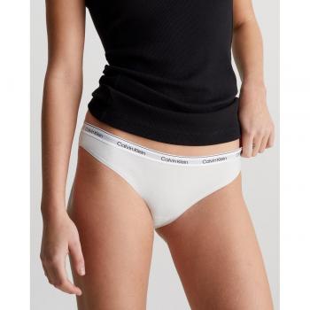Braga Classique Calvin Klein - Bas de bikini taille basse à logo - Blanc - XS Femme