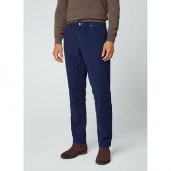 Pantaloni Hackett Moleskin 5 Pocket Blu Navy 36