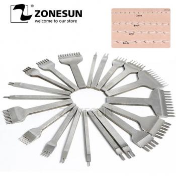 ZONESUN 5mm Spacing Leather Hole Punch Chisel