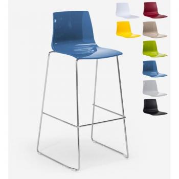 Sgabello Grand Soleil Bar Cucina 74 cm – Modello Imola, Slitta Blu