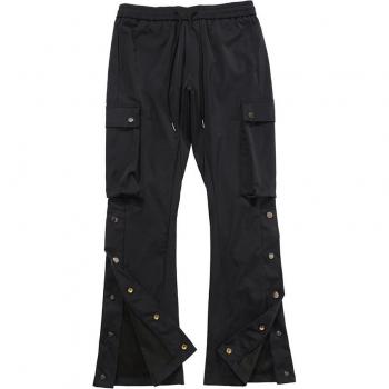 Reflective Flared Cargo Trousers for Men
