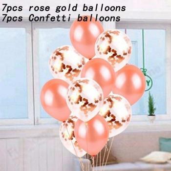 14er Set Rose Gold Herzballons