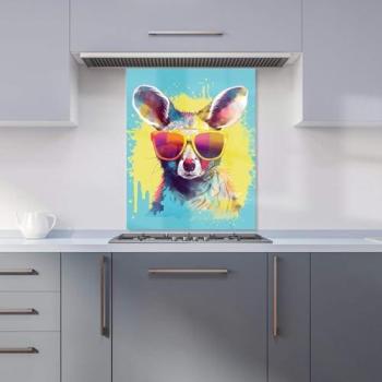 Designer Wallaby Glass Splashback (600 x 750 mm)